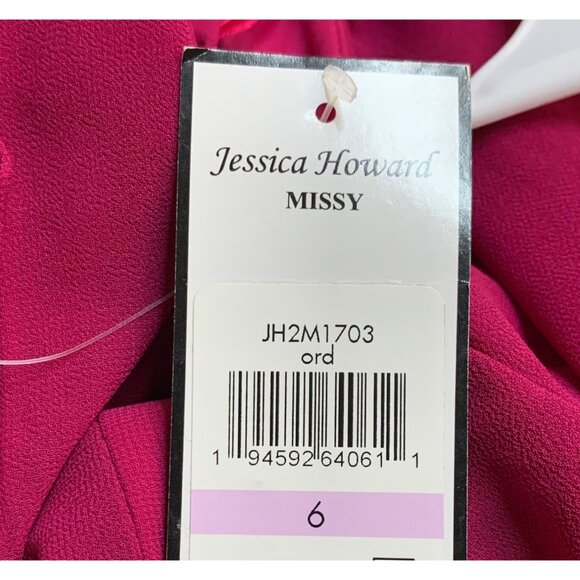 Jessica Howard Orchid Chiffon Popover Tulip Hem Formal Dress Size 6 8955 - Picture 5 of 13